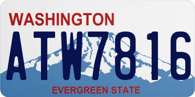 WA license plate ATW7816