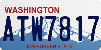 WA license plate ATW7817