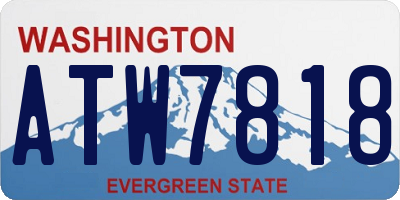 WA license plate ATW7818