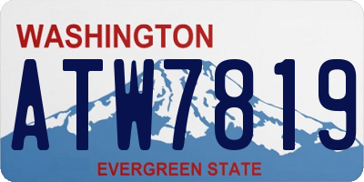 WA license plate ATW7819