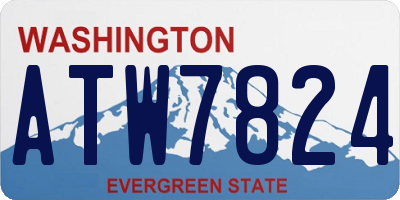 WA license plate ATW7824