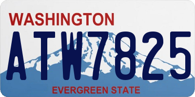 WA license plate ATW7825