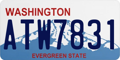 WA license plate ATW7831