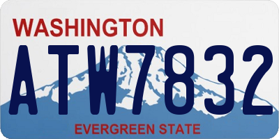WA license plate ATW7832