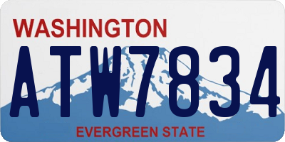 WA license plate ATW7834