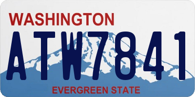 WA license plate ATW7841