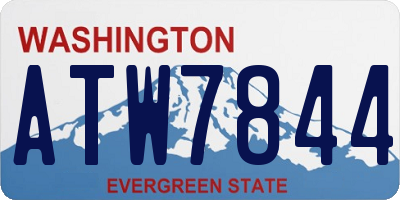 WA license plate ATW7844