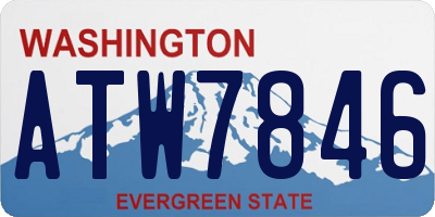 WA license plate ATW7846