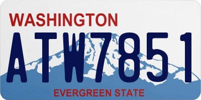 WA license plate ATW7851