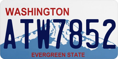WA license plate ATW7852