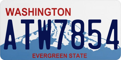 WA license plate ATW7854