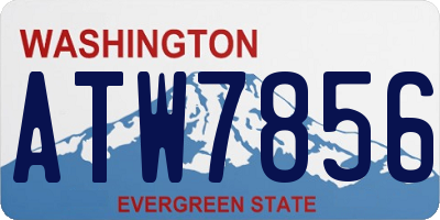 WA license plate ATW7856