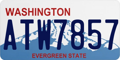WA license plate ATW7857