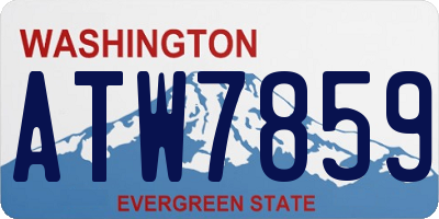 WA license plate ATW7859