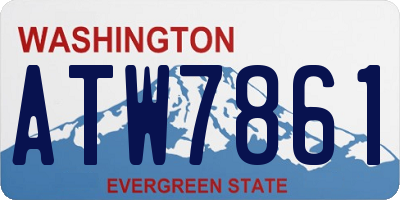 WA license plate ATW7861