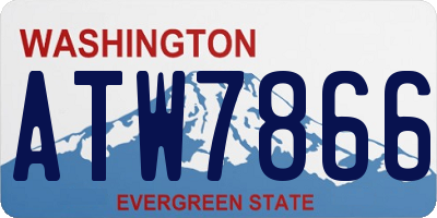 WA license plate ATW7866
