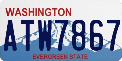WA license plate ATW7867