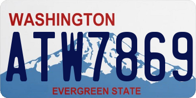 WA license plate ATW7869