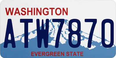 WA license plate ATW7870