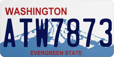 WA license plate ATW7873