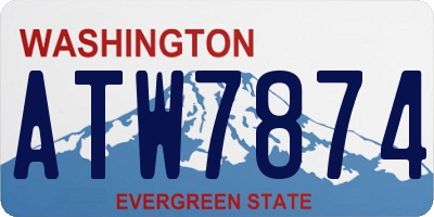 WA license plate ATW7874