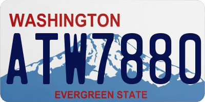 WA license plate ATW7880