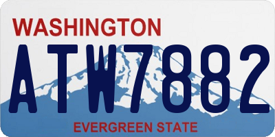 WA license plate ATW7882