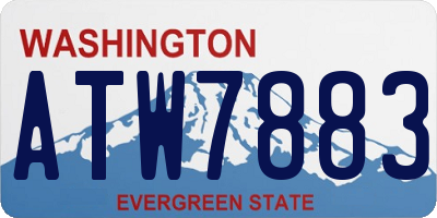 WA license plate ATW7883