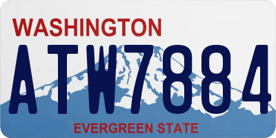 WA license plate ATW7884
