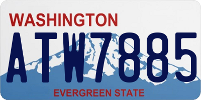 WA license plate ATW7885