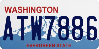 WA license plate ATW7886