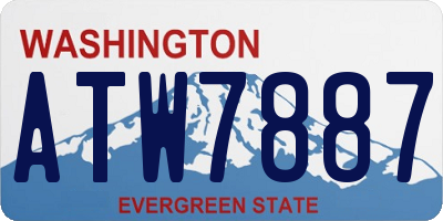 WA license plate ATW7887