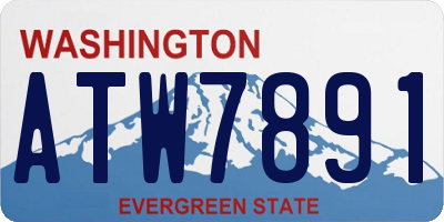 WA license plate ATW7891