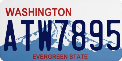 WA license plate ATW7895