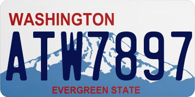 WA license plate ATW7897