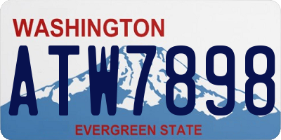 WA license plate ATW7898