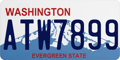 WA license plate ATW7899