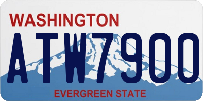 WA license plate ATW7900