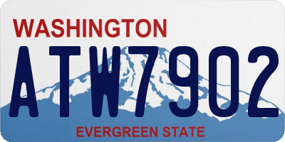 WA license plate ATW7902