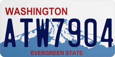 WA license plate ATW7904