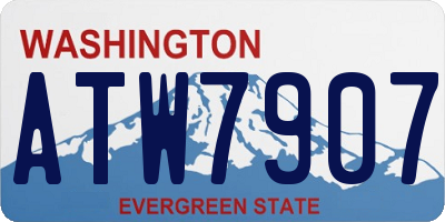 WA license plate ATW7907