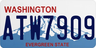 WA license plate ATW7909