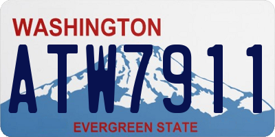 WA license plate ATW7911