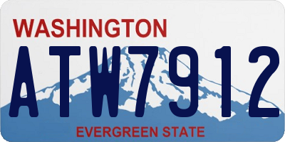 WA license plate ATW7912