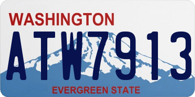 WA license plate ATW7913