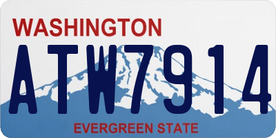 WA license plate ATW7914