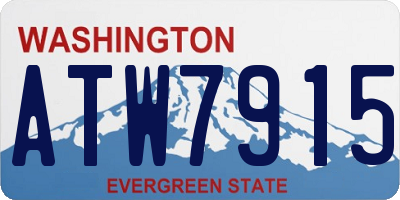 WA license plate ATW7915