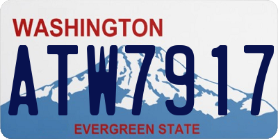 WA license plate ATW7917