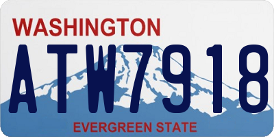 WA license plate ATW7918