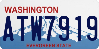 WA license plate ATW7919